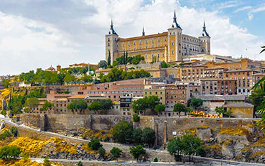 A view of the city from across the river.